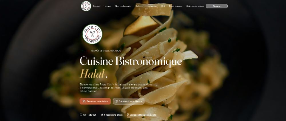 Site web — Pasta Cosi